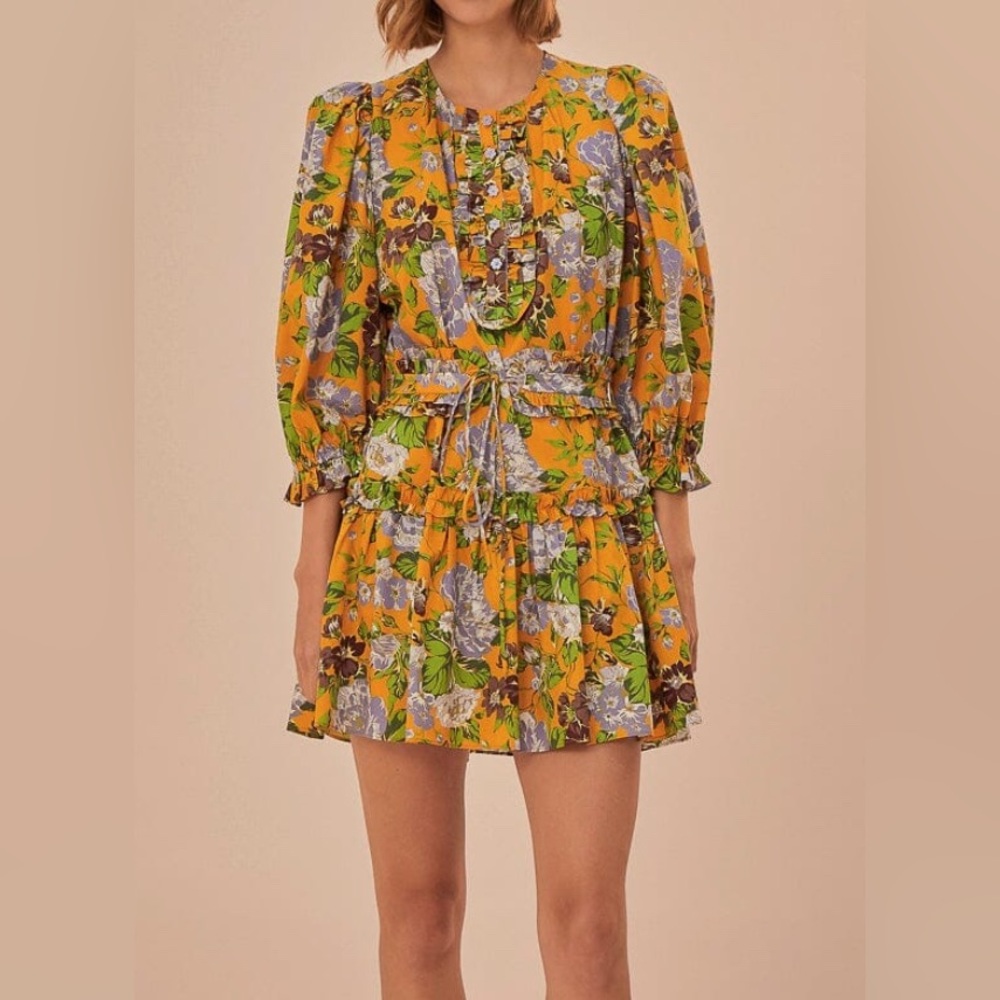 NEW! FARM Rio Yellow Capri Dress